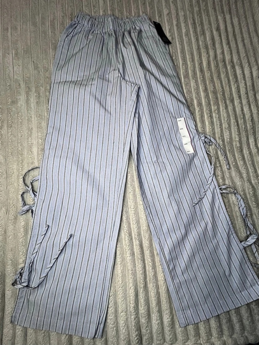 Wild Fable Striped Wide Leg Pants Blue & White Size XS